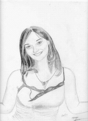 Fonds d'cran Art - Crayon Portraits Soline (Ma copine)