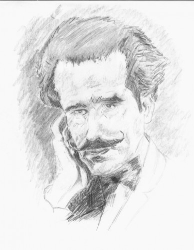 Wallpapers Art - Pencil Portraits The Sad Man