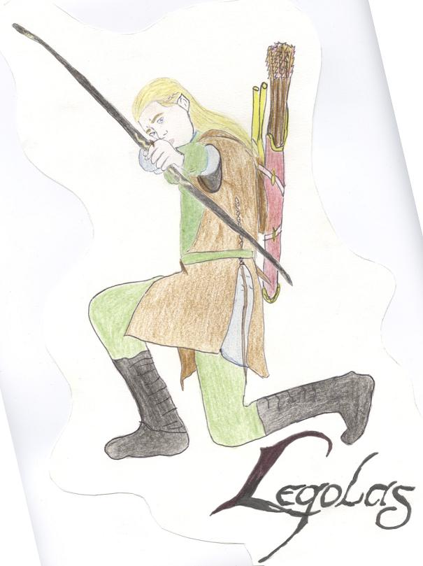 Fonds d'cran Art - Crayon Fantasy - Seigneur des anneaux Legolas