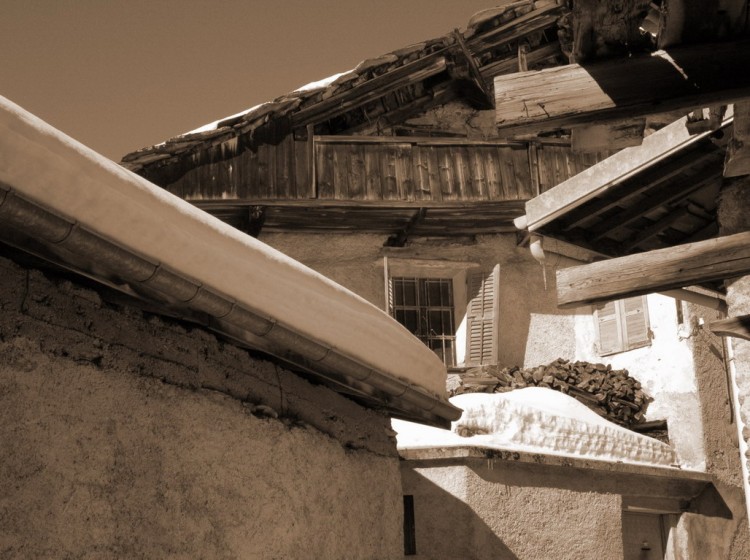 Fonds d'cran Constructions et architecture Maisons village sous la neige