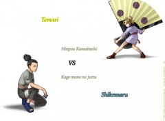 Fonds d'cran Manga Temari vs Shikamaru