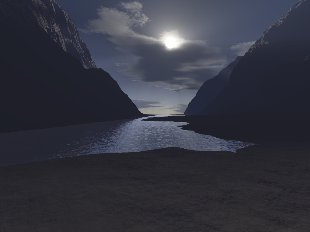 Fonds d'cran Art - Numrique 3D - Terragen rivire sombre