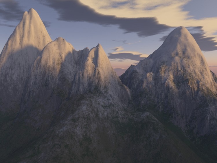 Wallpapers Digital Art 3D - Terragen montagnes en soire