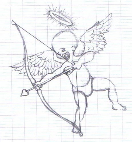 Fonds d'cran Art - Crayon Fantasy - Dieux et Desses Cupidon