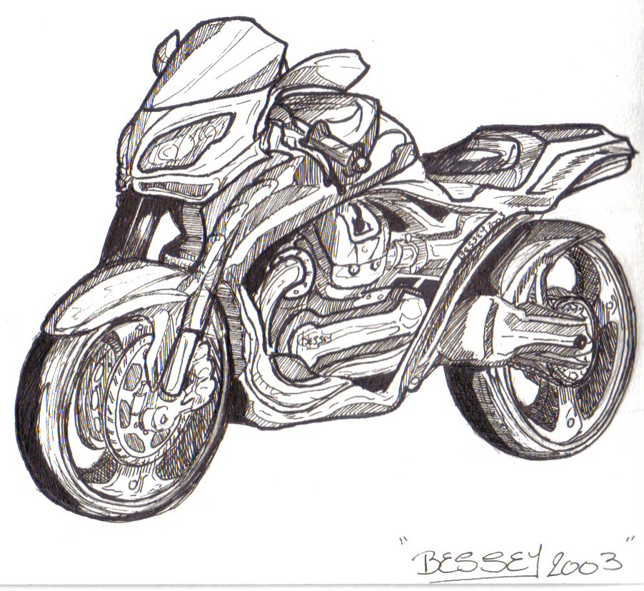 Wallpapers Art - Pencil Cars and motorbikes moto vite fait!