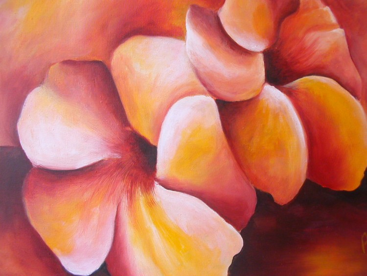 Wallpapers Art - Painting Flowers Fleurs tropicales