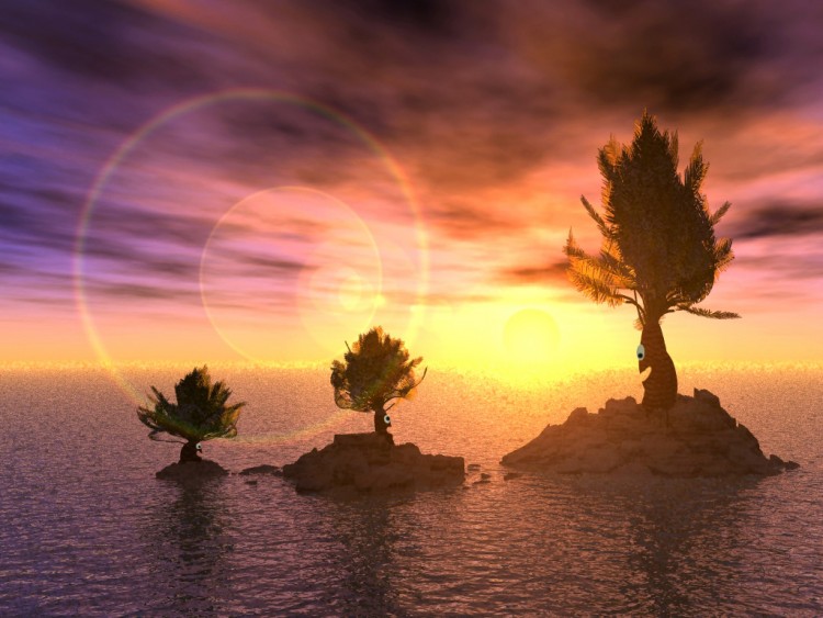 Wallpapers Digital Art 3D - Vue Les frres Palmiers