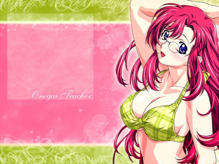 Wallpapers Cartoons Onegai Teacher Pink_onegai