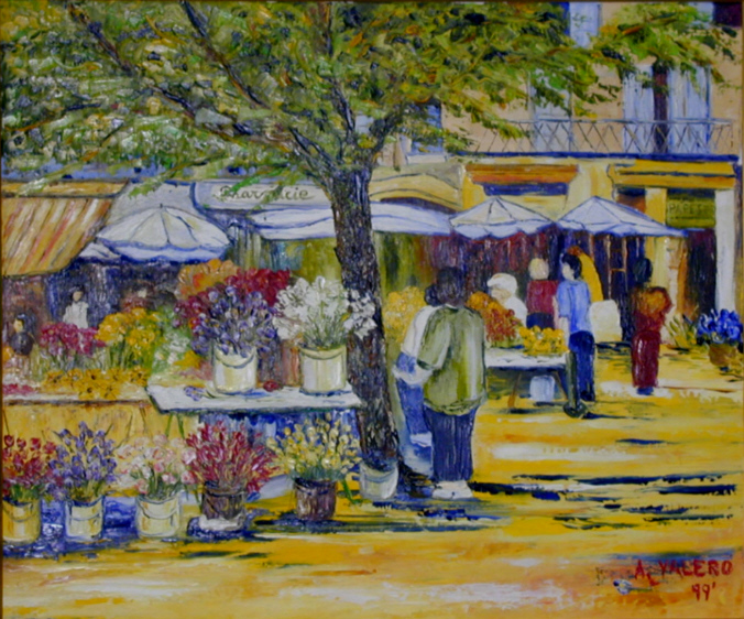 Fonds d'cran Art - Peinture Impressionniste MArch aux fleurs