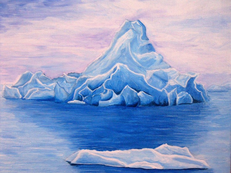 Fonds d'cran Art - Peinture Marine et port de pche Iceberg