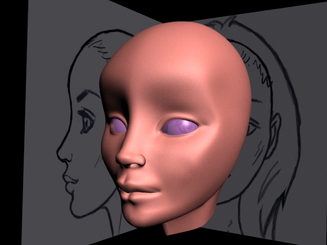 Fonds d'cran Art - Numrique 3D head w