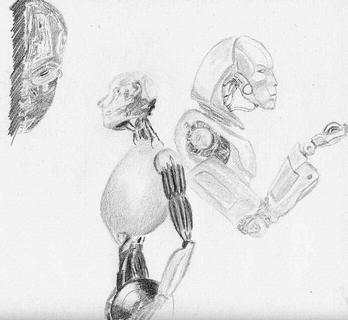 Wallpapers Art - Pencil Science-Fiction - Robots Robots...