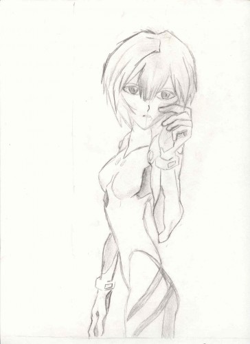 Wallpapers Art - Pencil Manga - Evangelion __Rai Ayanami__