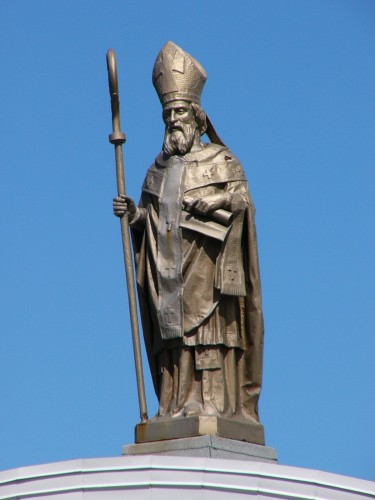 Fonds d'cran Constructions et architecture Edifices Religieux Statue ST-Nicolas,glise ST-Nicolas,Qubec