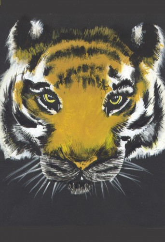 Wallpapers Art - Painting Animals Tte de tigre