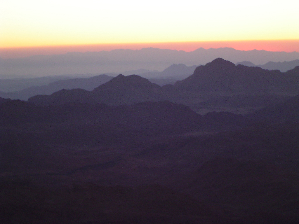 Wallpapers Nature Deserts lever du jour au mont Sina, Egypte