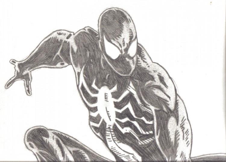 Fonds d'cran Art - Crayon BDs - Comics black spidey.