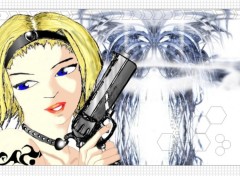 Wallpapers Digital Art Lady gun