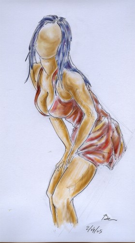 Fonds d'cran Art - Crayon Personnages un petit nu pour jidee (dsl pour les seins mais sur la photo ils sont comme ca) ;)