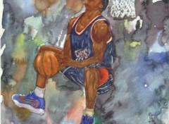 Fonds d'cran Art - Peinture Basketteur 1