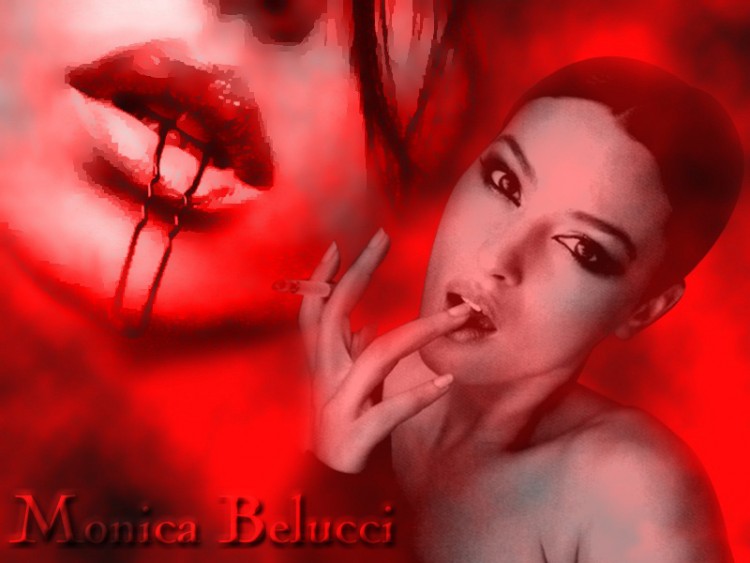 Fonds d'cran Clbrits Femme Monica Bellucci love red