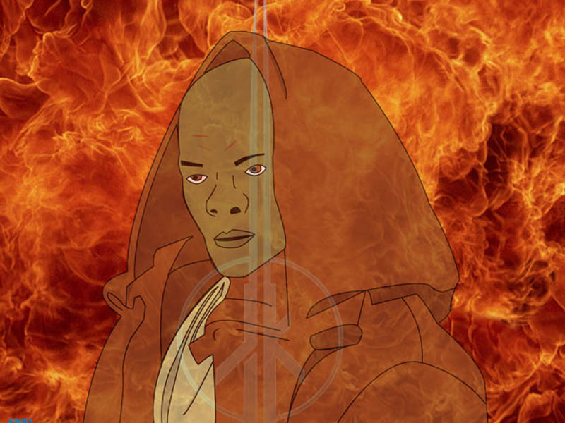 Wallpapers Movies Star Wars : Episode III - Revenge of the Sith Mace Windu On Fire