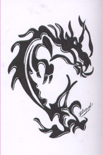 Wallpapers Art - Pencil Tattoos L'esprit du dragon