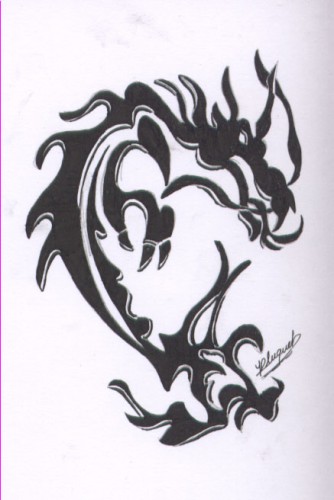 Wallpapers Art - Pencil Tattoos L'esprit du dragon