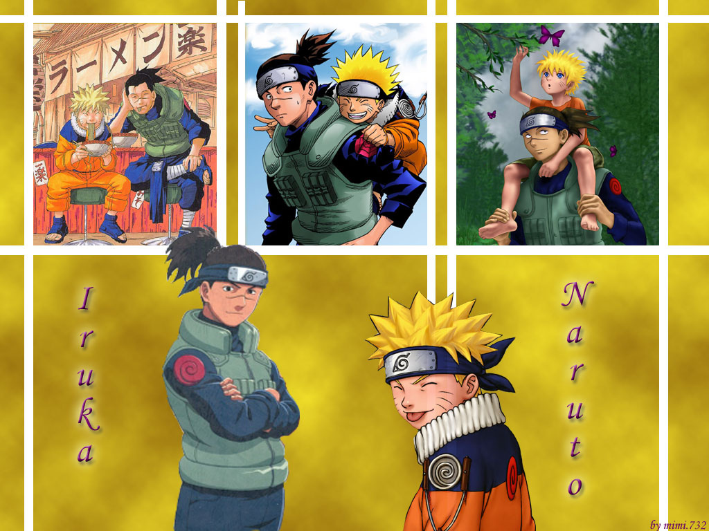 Fonds d'cran Manga Naruto nauto et iruka sensei