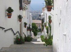 Fonds d'cran Voyages : Europe Une rue de Mijas (Andalousie)