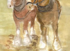 Wallpapers Art - Painting Chevaux