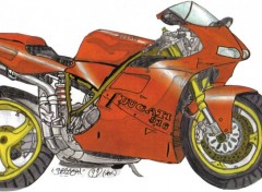 Wallpapers Art - Pencil Ducati 916.