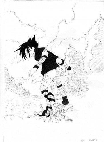 Wallpapers Art - Pencil Manga - Naruto sasuke