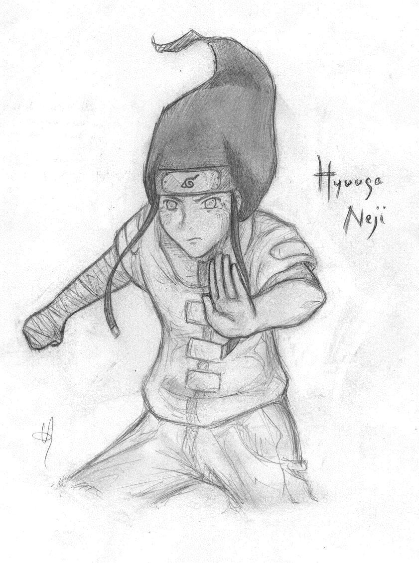 Wallpapers Art - Pencil Manga - Naruto Hyuga style