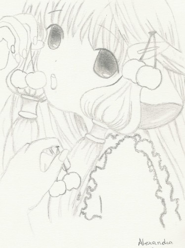 Fonds d'cran Art - Crayon Manga - Chobits Chii