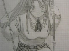 Fonds d'cran Art - Crayon naru, love hina