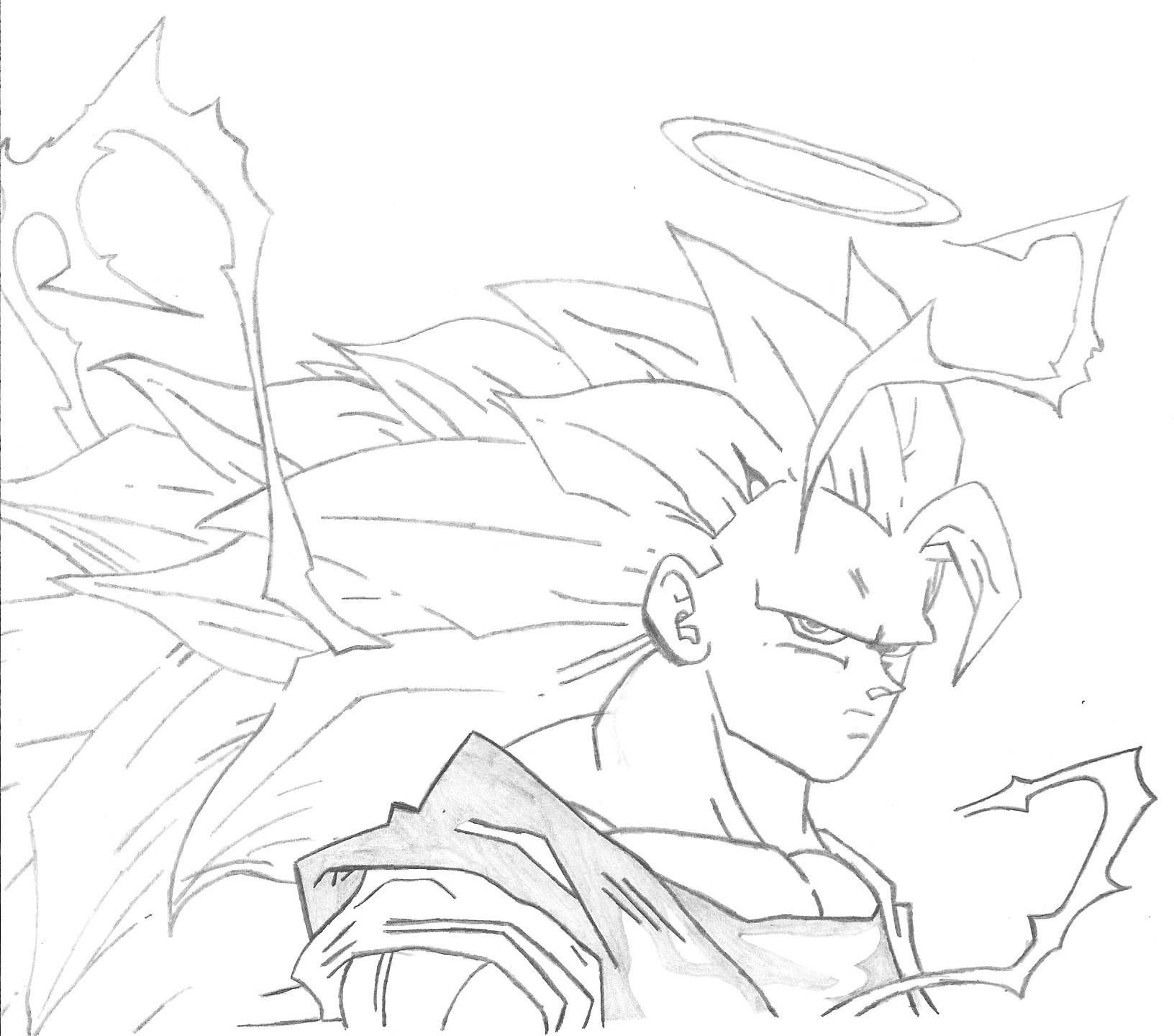 Wallpapers Art - Pencil Manga - Dragon Ball Z goku partie 1