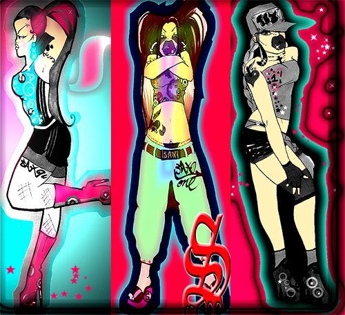 Fonds d'cran Art - Peinture Graffitis 3bgirls