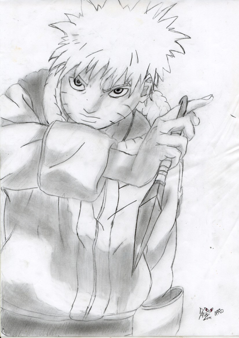 Wallpapers Art - Pencil Manga - Naruto Naruto no Kunai