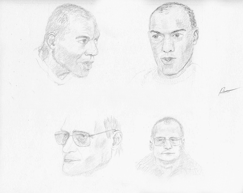 Wallpapers Art - Pencil Portraits Guy Georges & Francis Heaulme