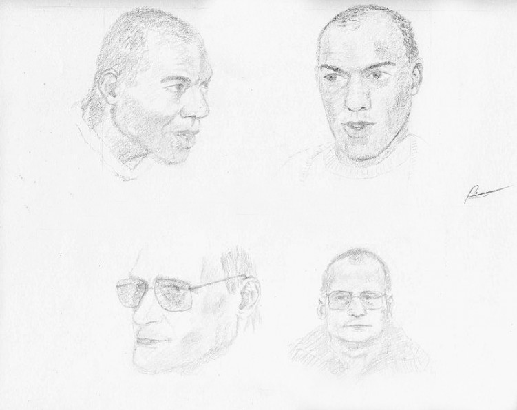 Wallpapers Art - Pencil Portraits Guy Georges & Francis Heaulme