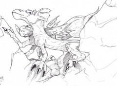 Wallpapers Art - Pencil Dragons guetteurs