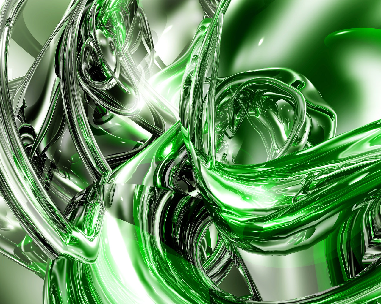 Fonds d'cran Art - Numrique 3D - Bryce Abstract GREEN