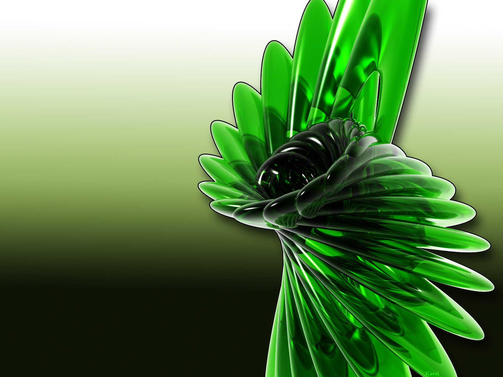 Wallpapers Digital Art Abstract A green wall