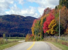 Fonds d'cran Constructions et architecture ROUTE D'AUTOMNE