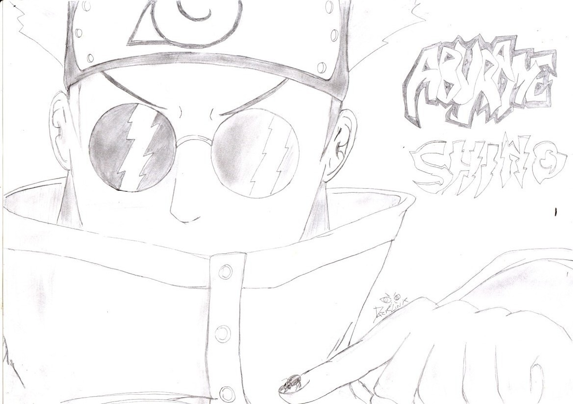 Wallpapers Art - Pencil Manga - Naruto Aburame Shino