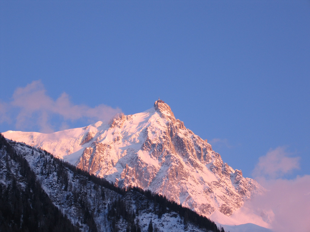 Wallpapers Nature Mountains L'Aiguille du Midi, depuis Chamonix