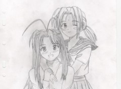 Fonds d'cran Art - Crayon Naru & S; Love Hina