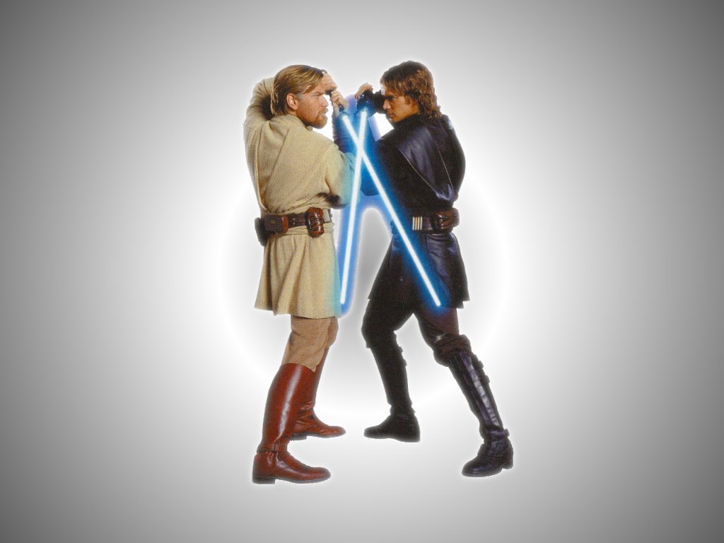 Fonds d'cran Cinma Star Wars III - La Revanche des Sith Anakin Skywalker & Obi-Wan Kenobi