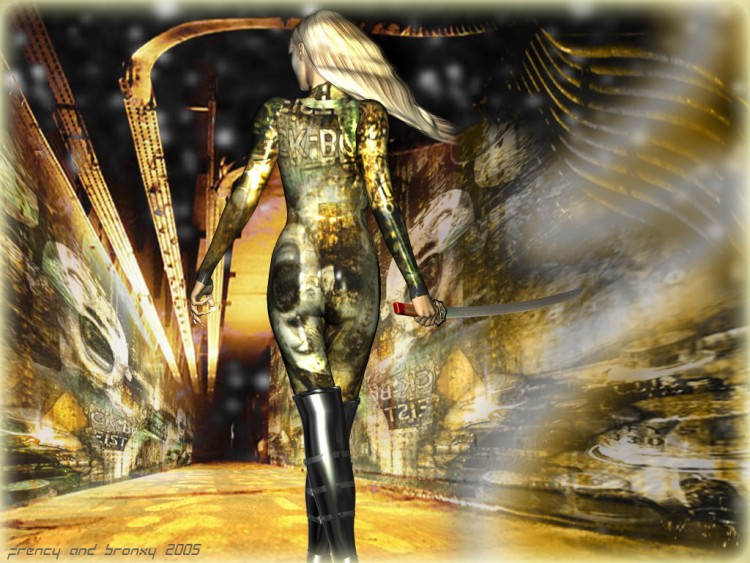 Wallpapers Digital Art Cybermodels  killkill bronxy en partance ..